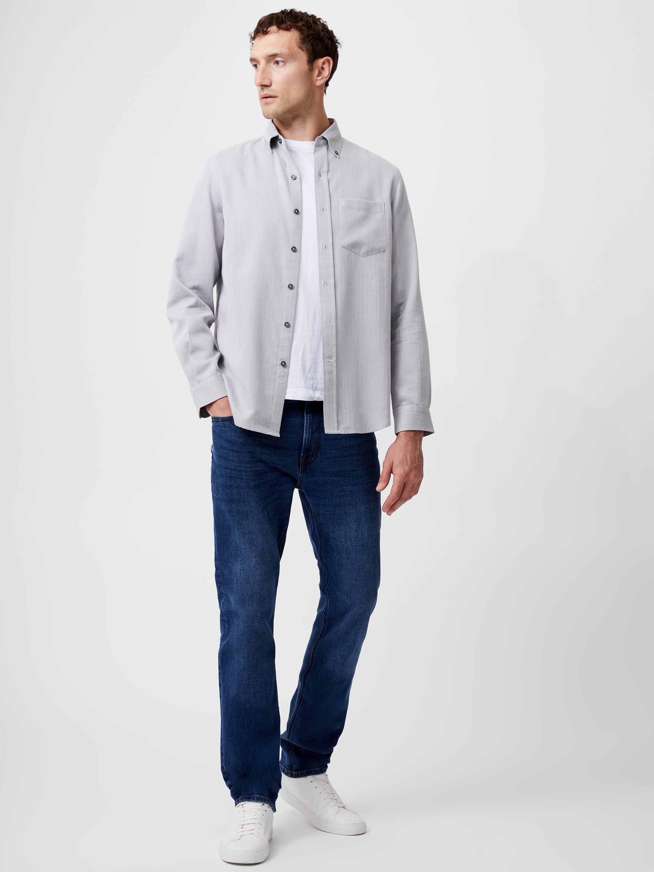 Regular Fit Herringbone Shirt