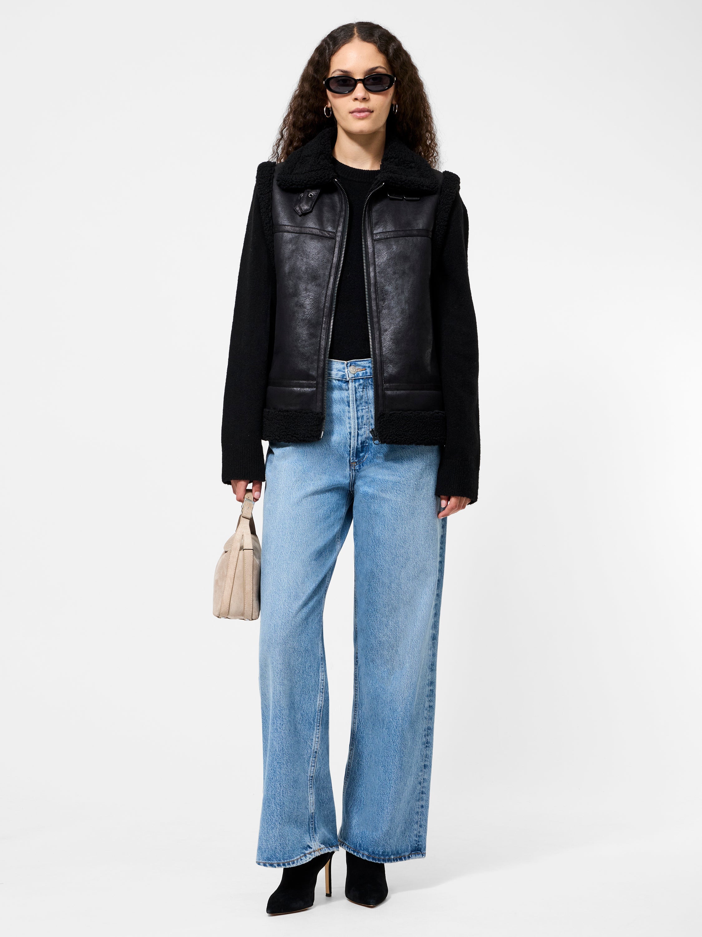 Camry Faux Suede Sleeveless Gilet
