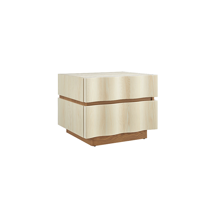 Iola Nightstand, White Light Oak