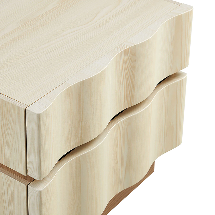 Iola Nightstand, White Light Oak