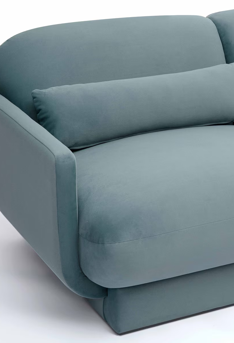 Azura Blue Velvet Sofa