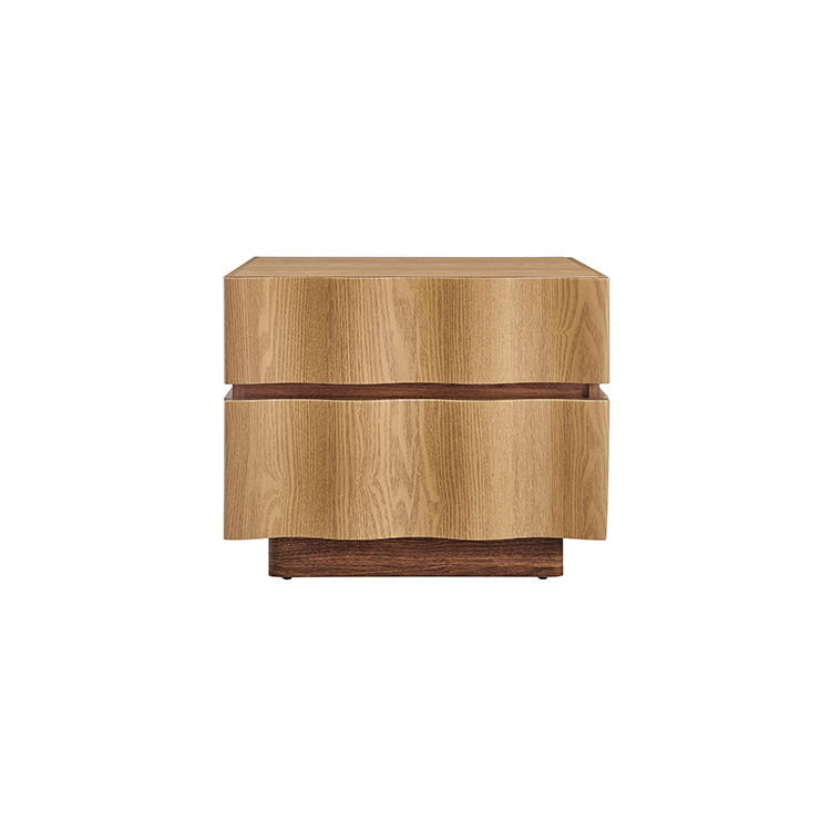 Iola Nightstand, Light Oak Walnut
