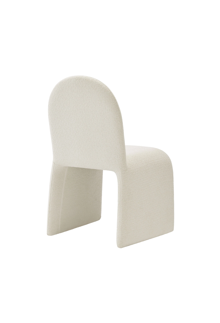 Riviera Boucle Armless Dining Chair,Cream