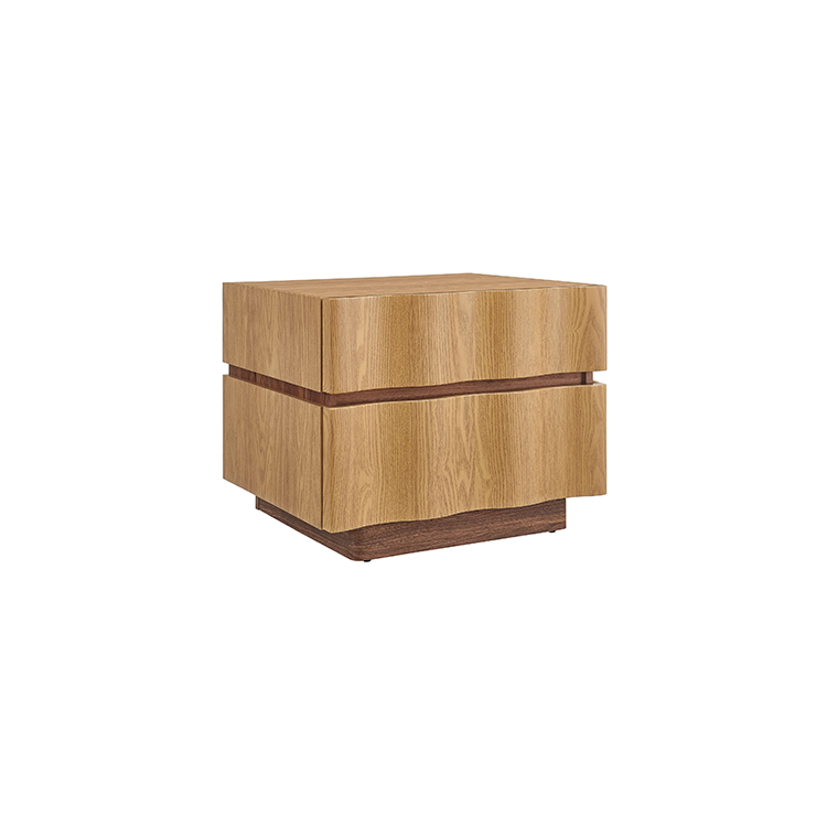 Iola Nightstand, Light Oak Walnut