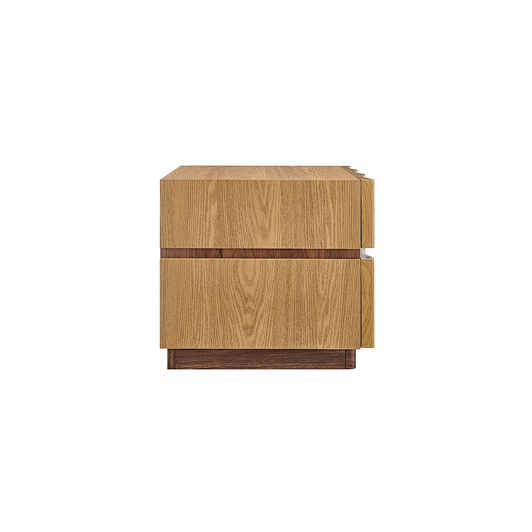 Iola Nightstand, Light Oak Walnut