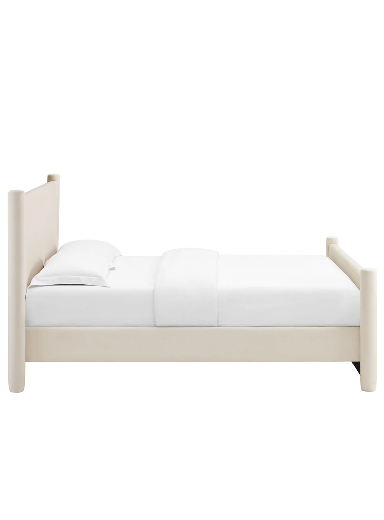Mariselle King Plaform Bed,Alabaster