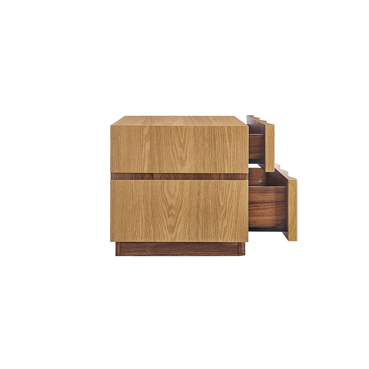 Iola Nightstand, Light Oak Walnut