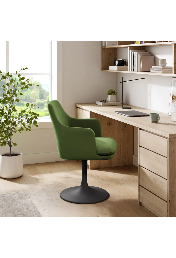 Lily Swivel Dining Armchair,White Light Gray