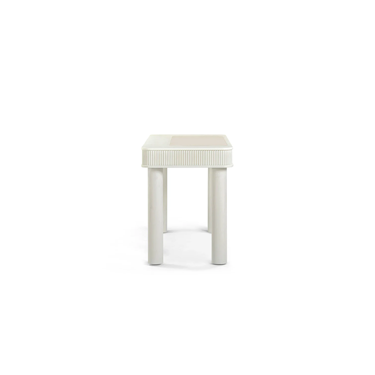 Sarene Cream 2-Drawer Executive Work Desk