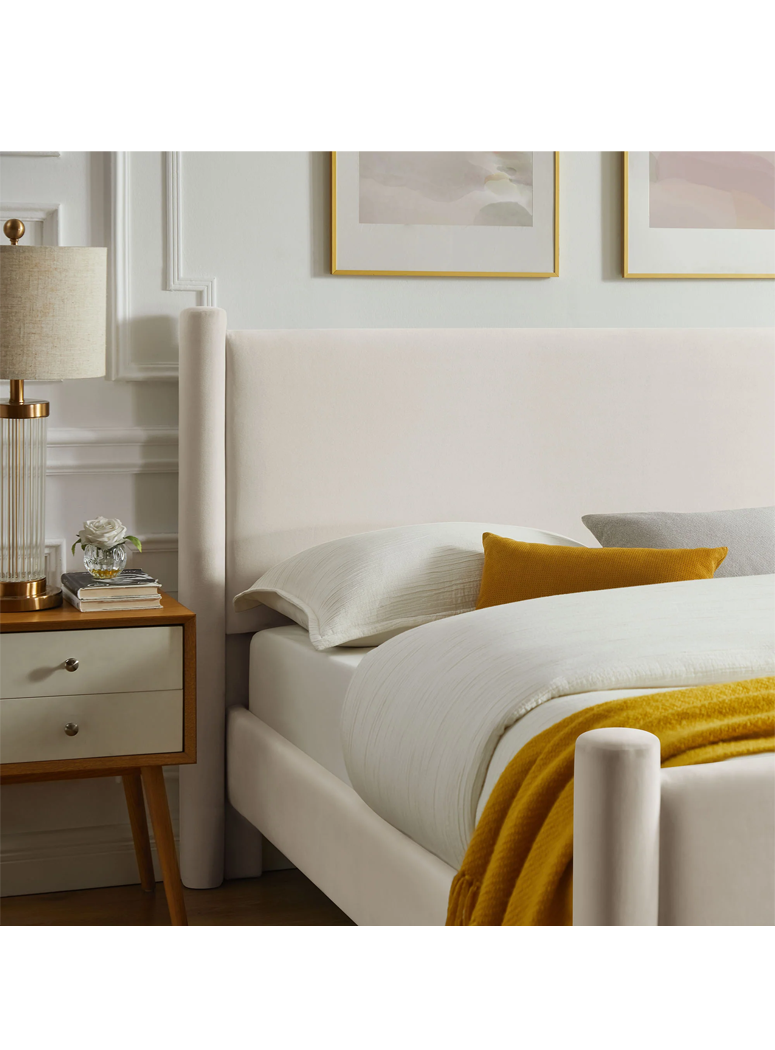 Mariselle Full Plaform Bed,Alabaster