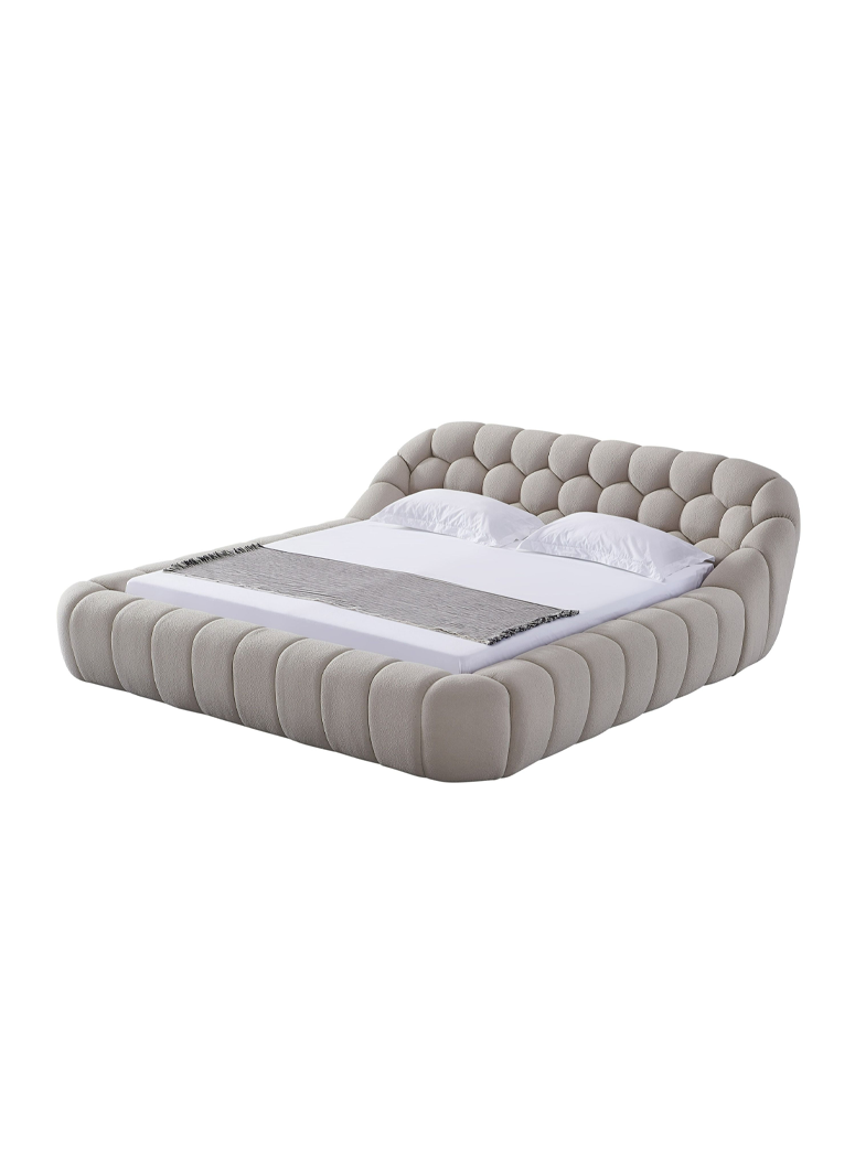 Veridian Queen Bed, beige