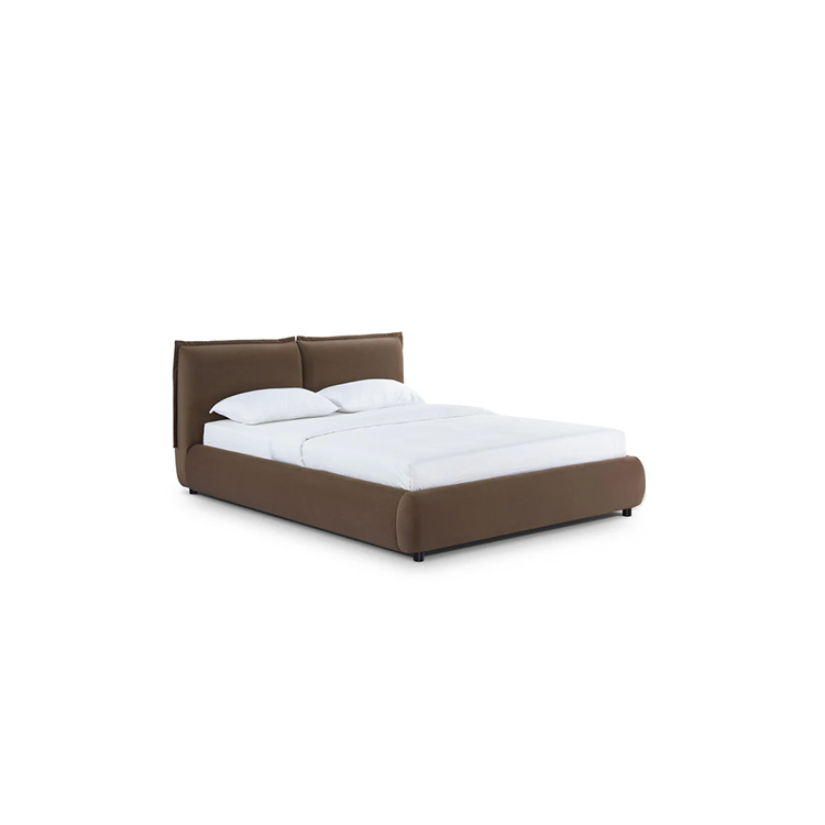 Mel Mohei Velvet Queen Bed, Brown