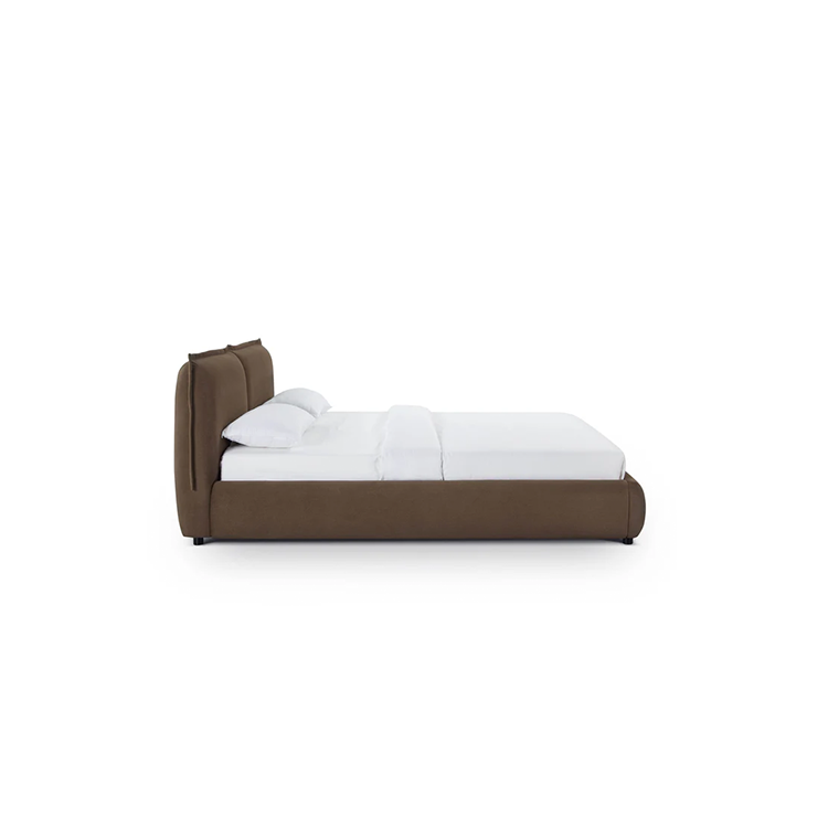 Mel Mohei Velvet King Bed, Brown