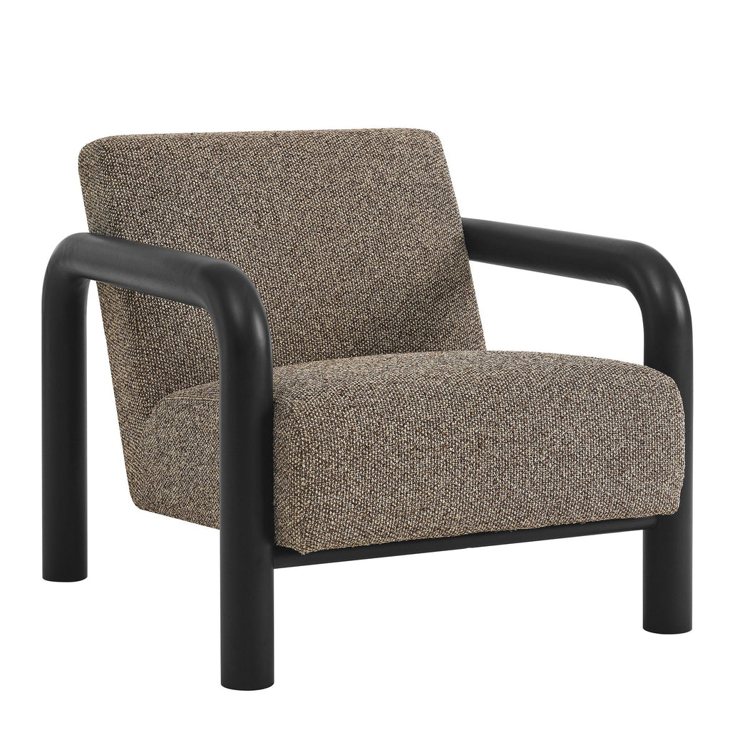 Serene Boucle Accent Chair in Earth Black