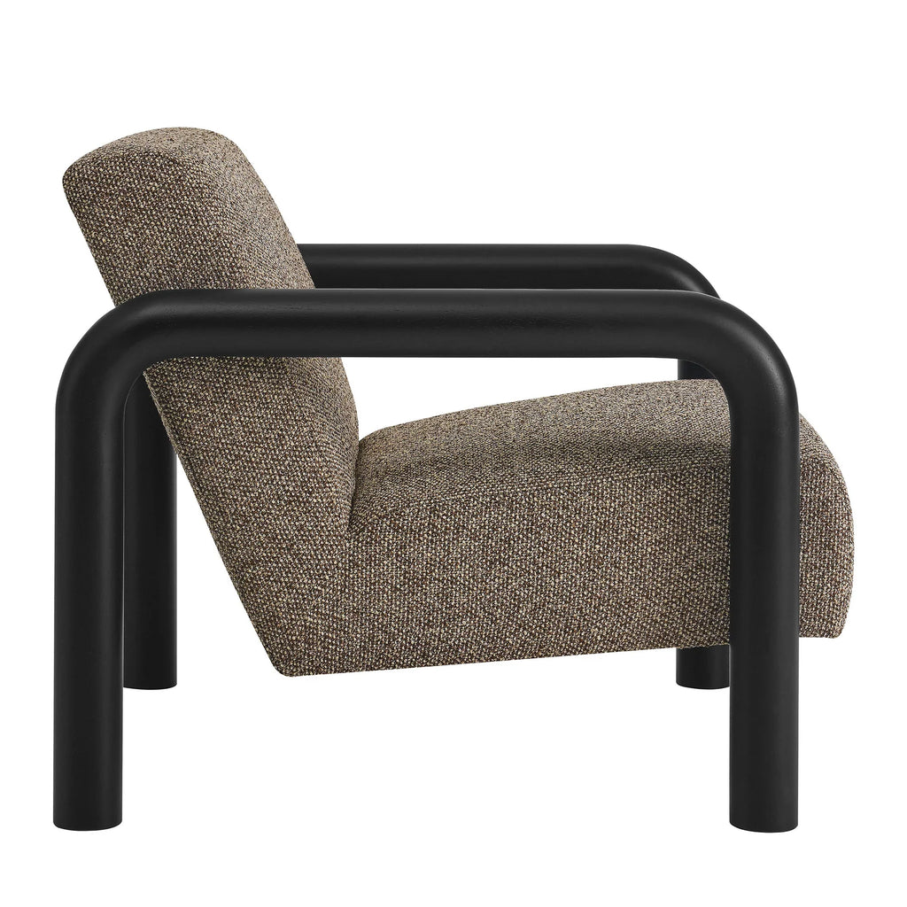 Serene Boucle Accent Chair in Earth Black