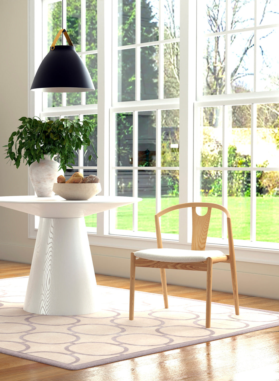 Arcadia Dining Chair, white natural