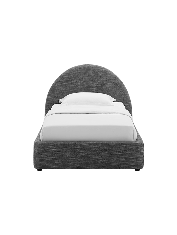 Resorts Upholstered Twin Bed, Slate