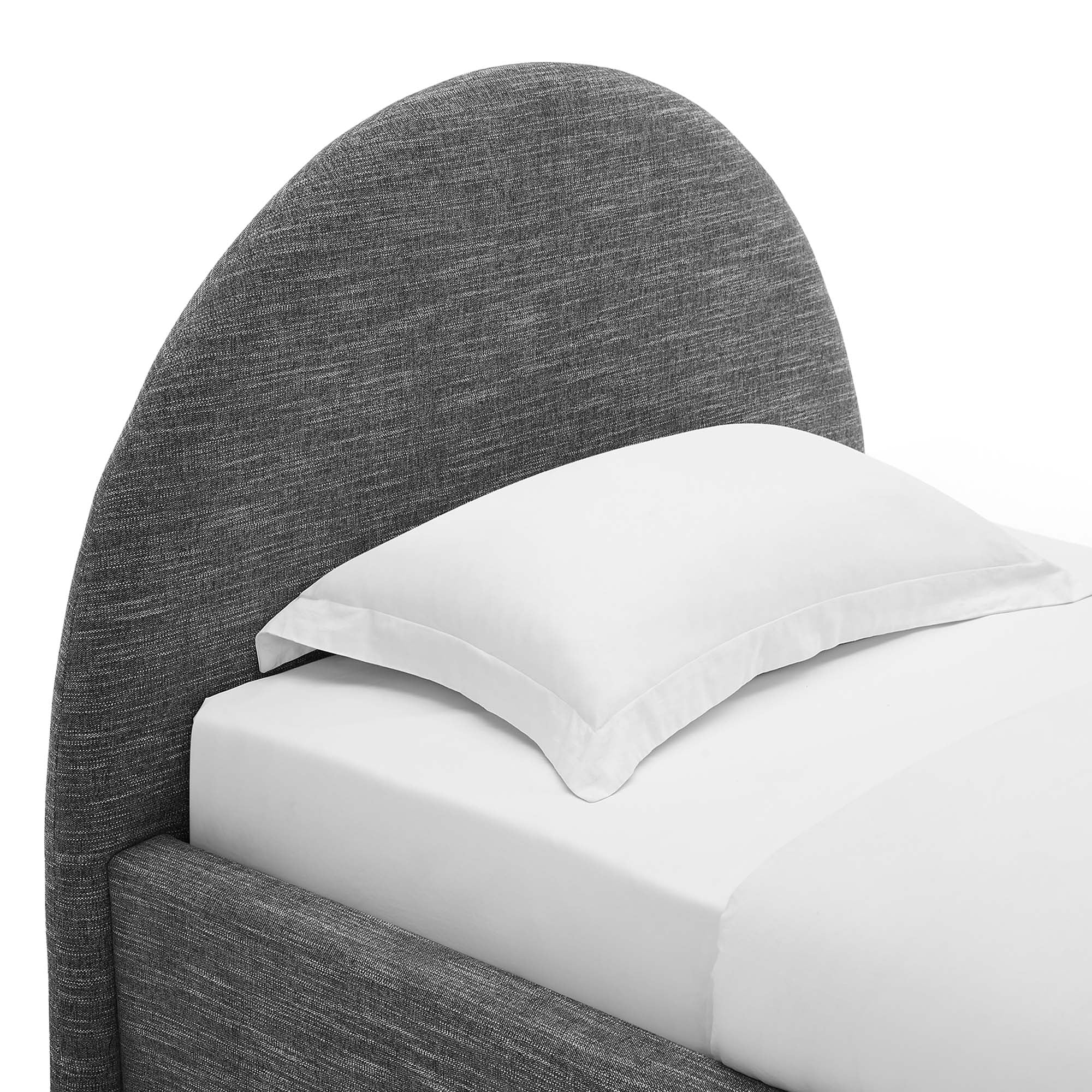 Resorts Upholstered Twin Bed, Slate