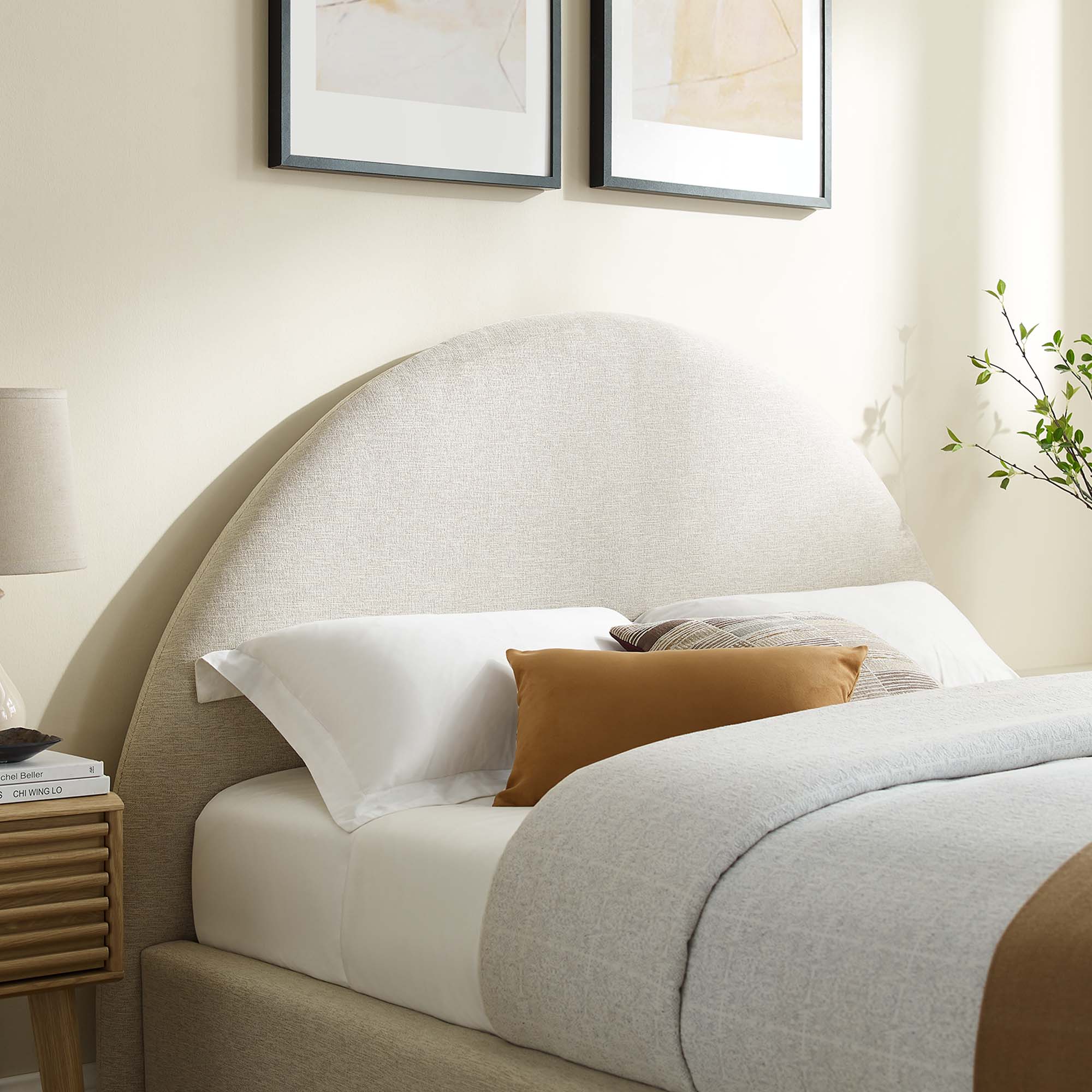 Resorts Upholstered Full Bed, Ivory