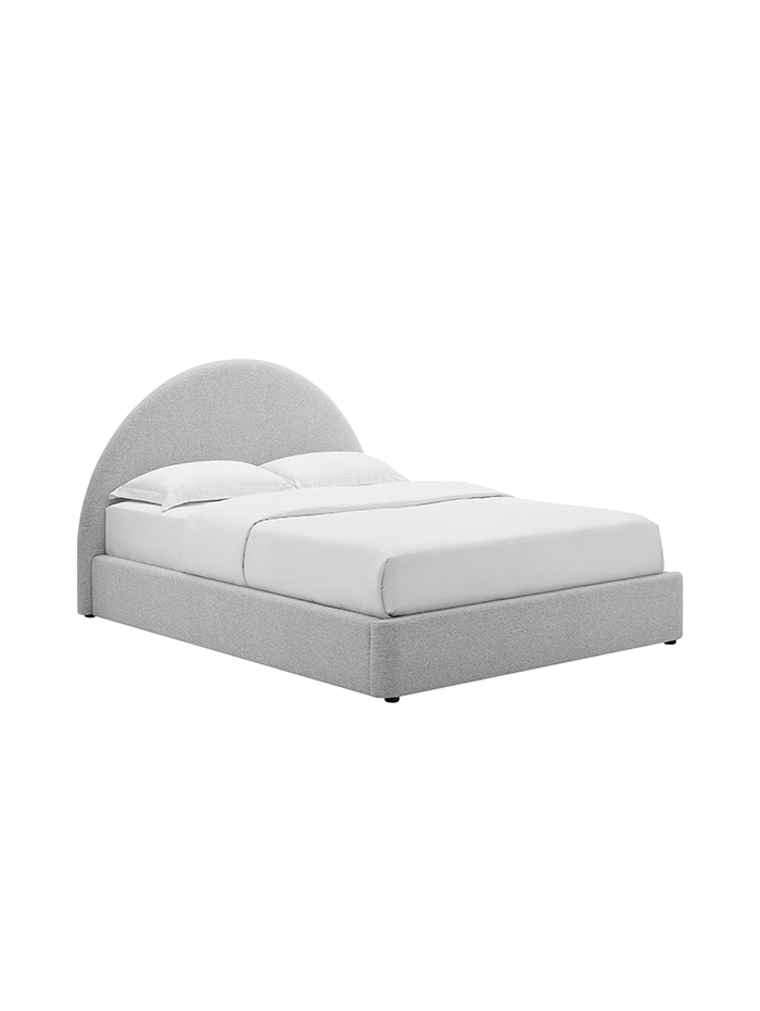 Resorts Upholstered Full Bed, Light Gray
