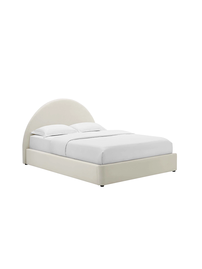 Resorts Velvet Full Bed, Cream