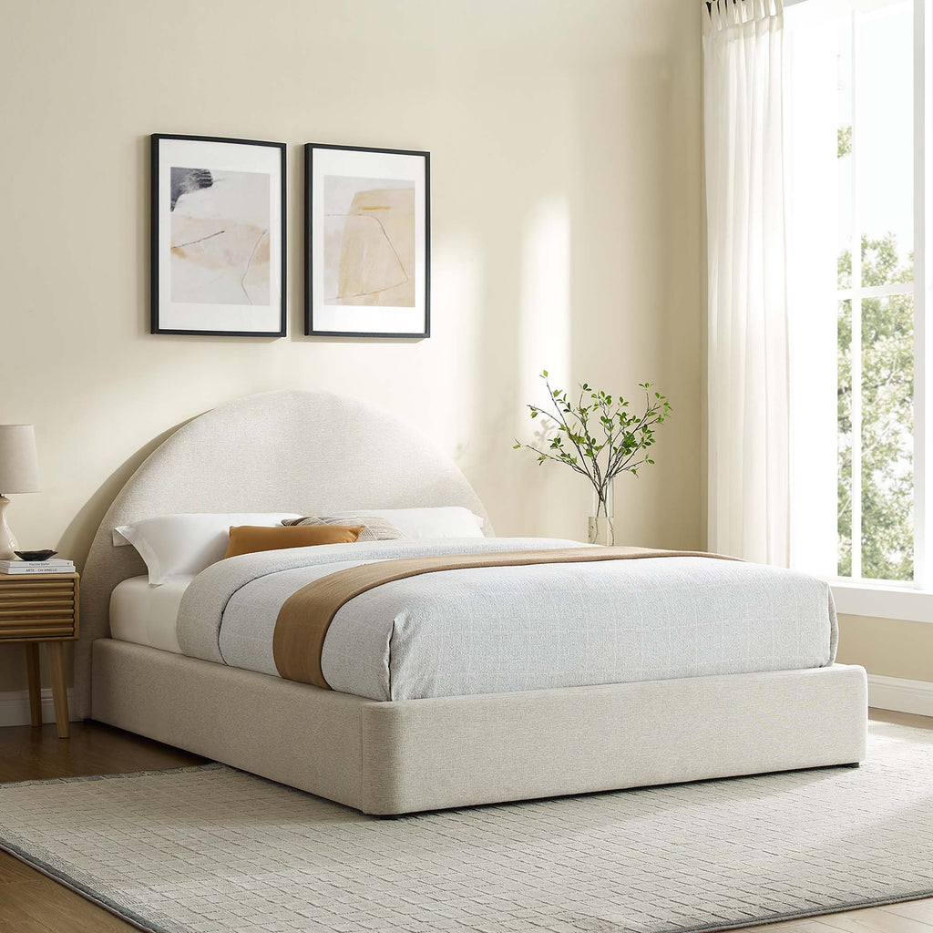 Resorts Upholstered Queen Bed, Ivory
