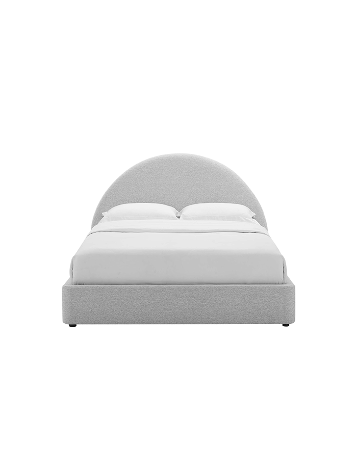 Resorts Upholstered Queen Bed, Light Gray