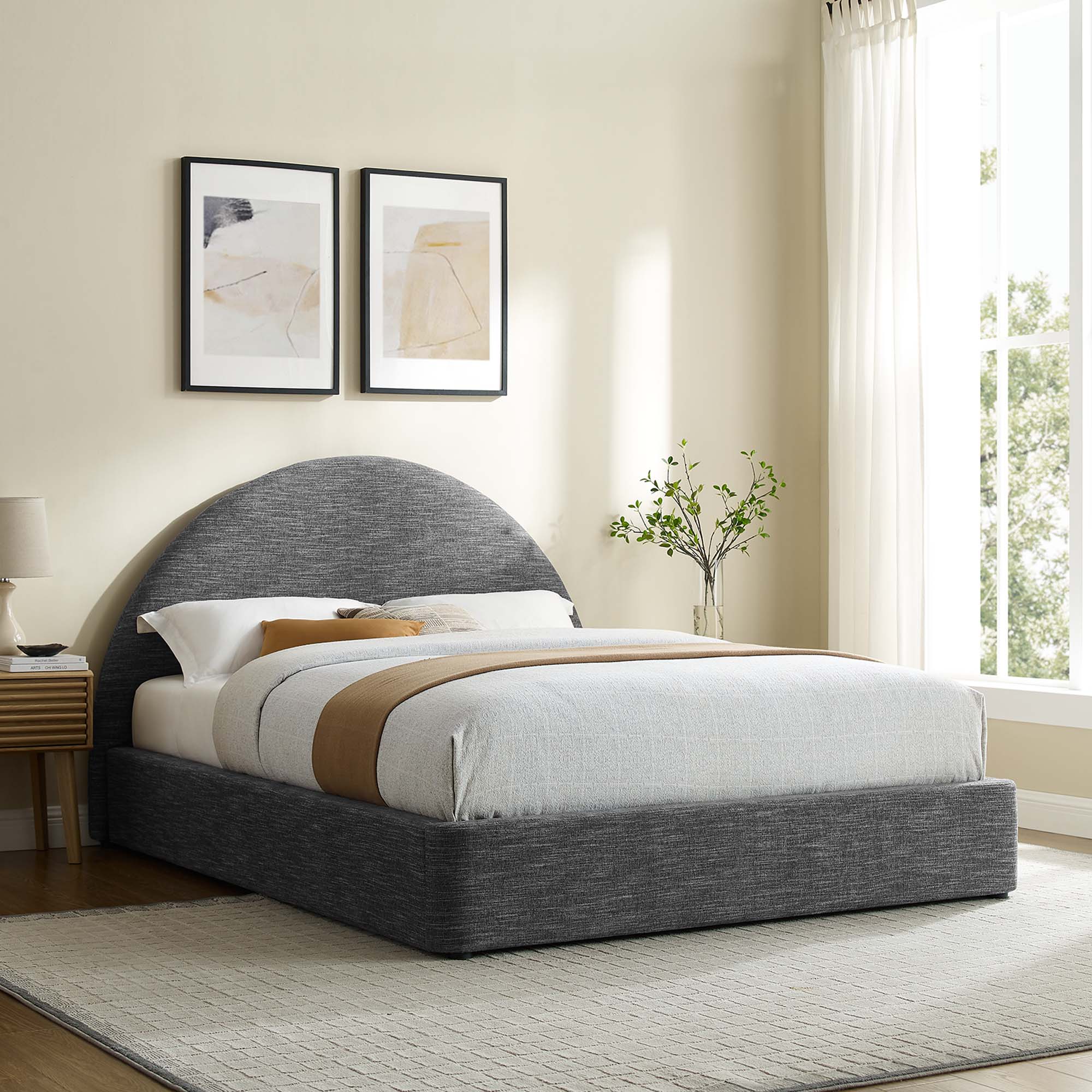 Resorts Upholstered King Bed, Slate