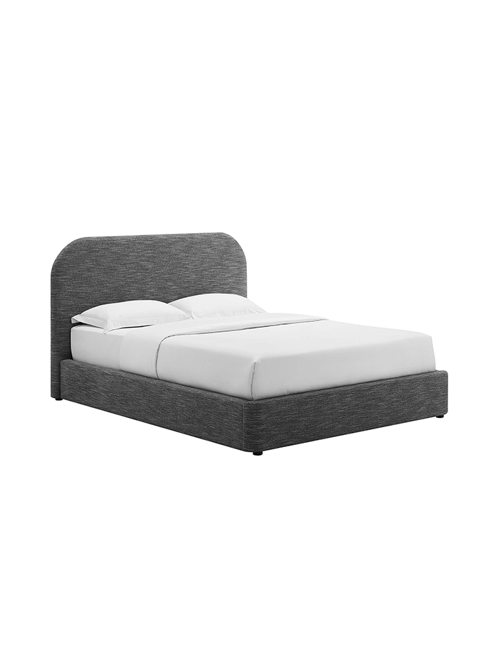 Heather Upholstered Full Bed, Slate