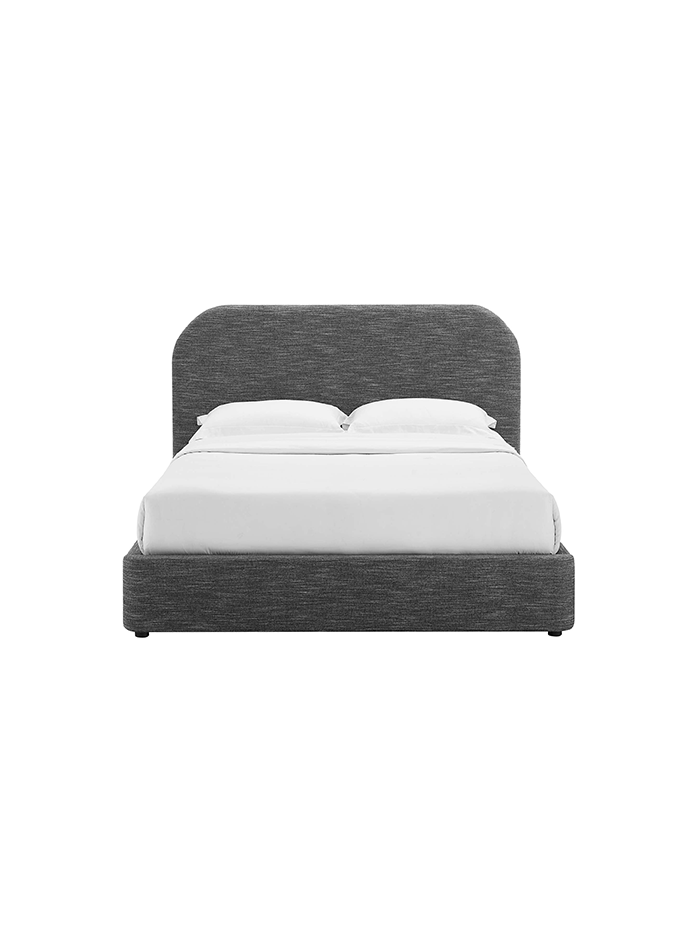 Heather Upholstered Queen Bed, Slate