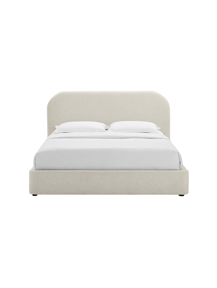 Heather Upholstered King Bed, Ivory