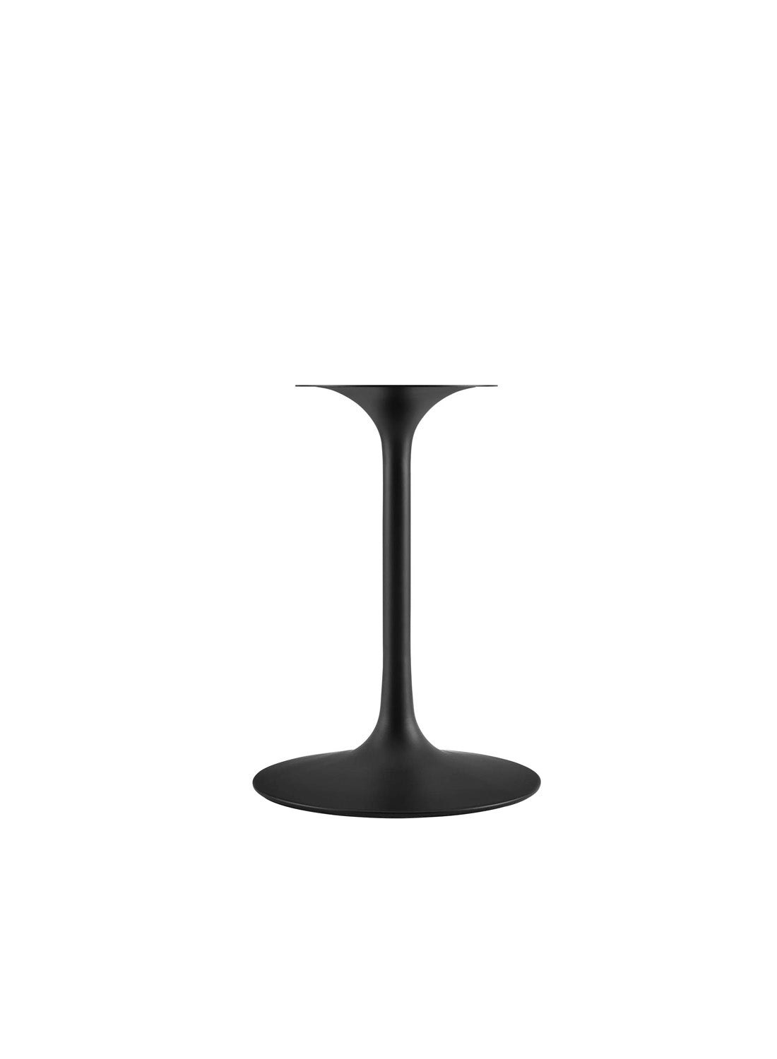Lily 28 Round White Dining Table, black base