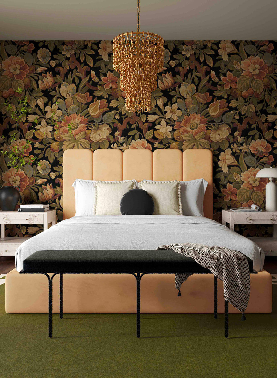 Parav Velvet Bed, Honey