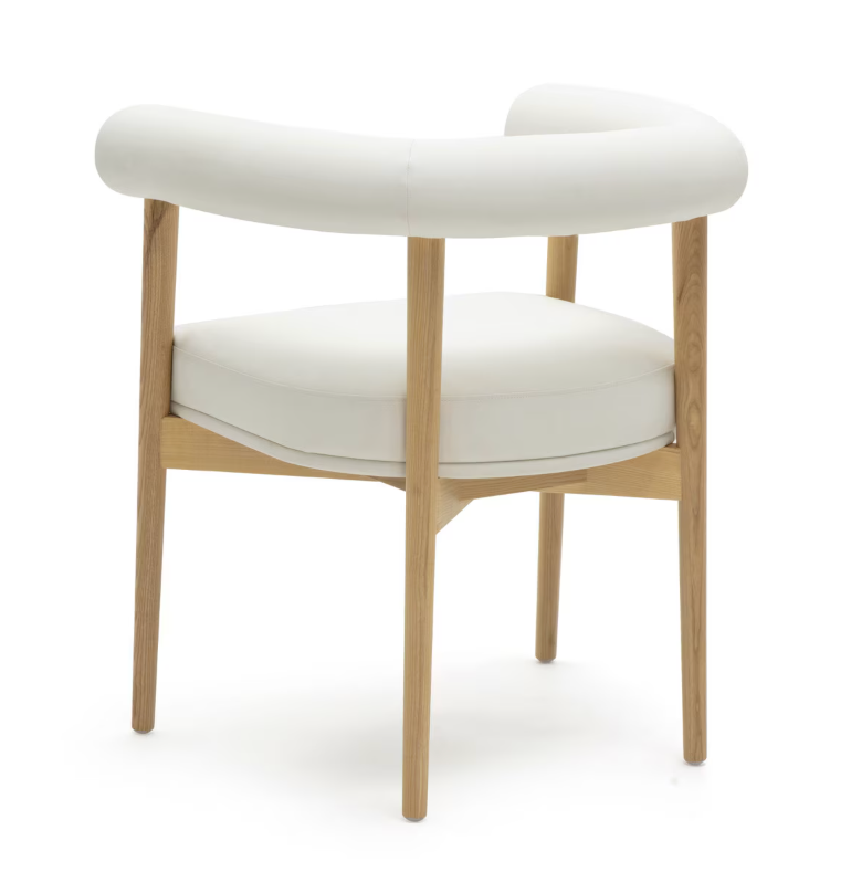 Para Vegan Leather Dining Chair, White