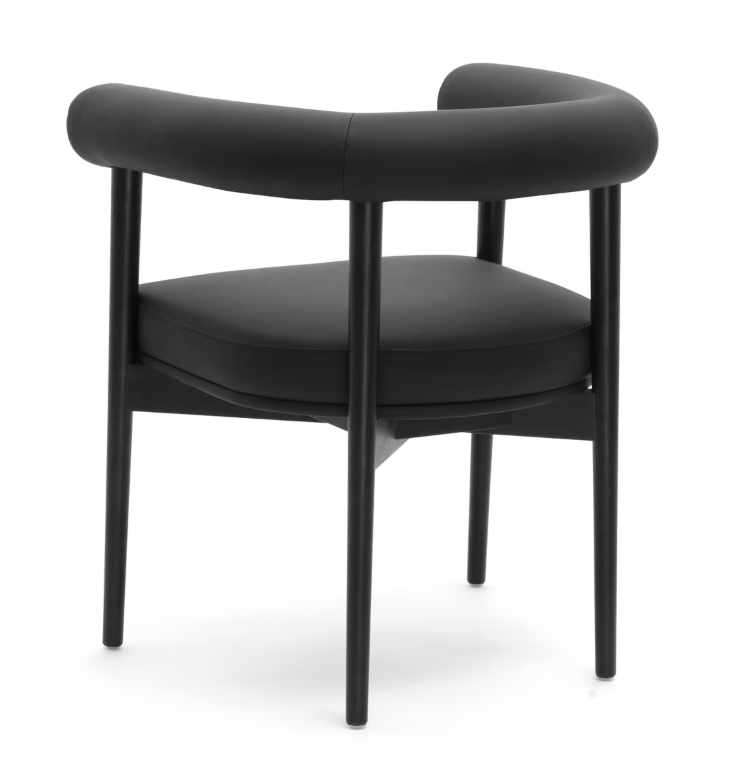 Para Vegan Leather Dining Chair, Black
