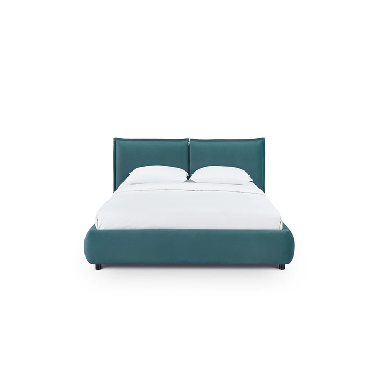 Mel Mohei Velvet King Bed, Teal