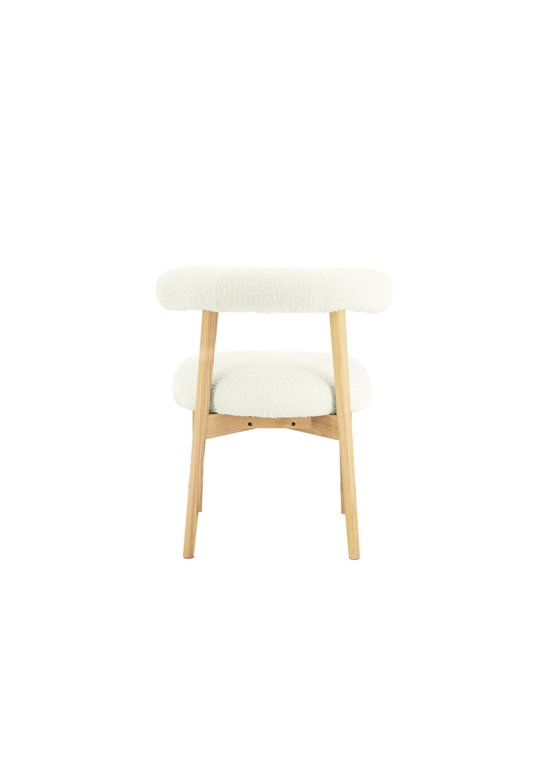 Almond Boucle Side Chair, Cream