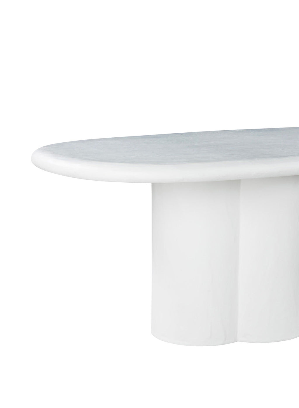 Avery Oval Dining Table, White