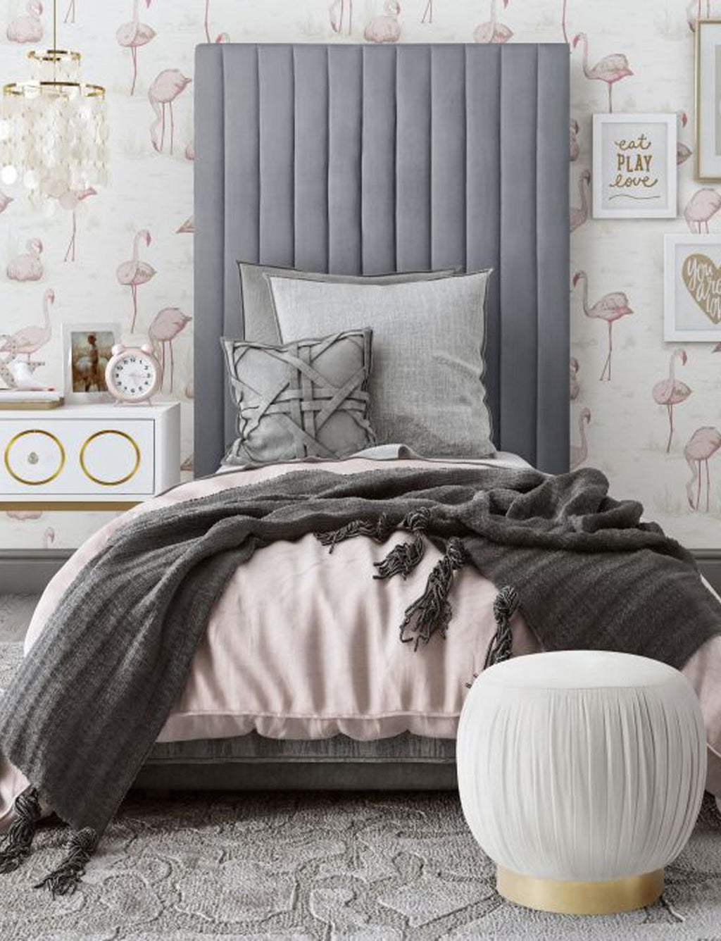Addison Bed, grey