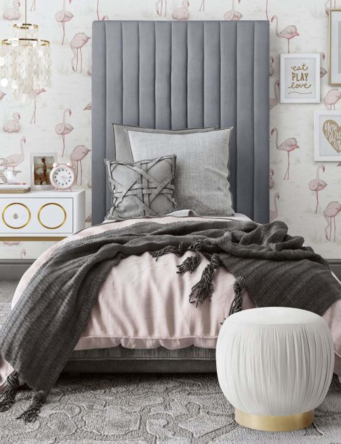 Addison Bed, grey