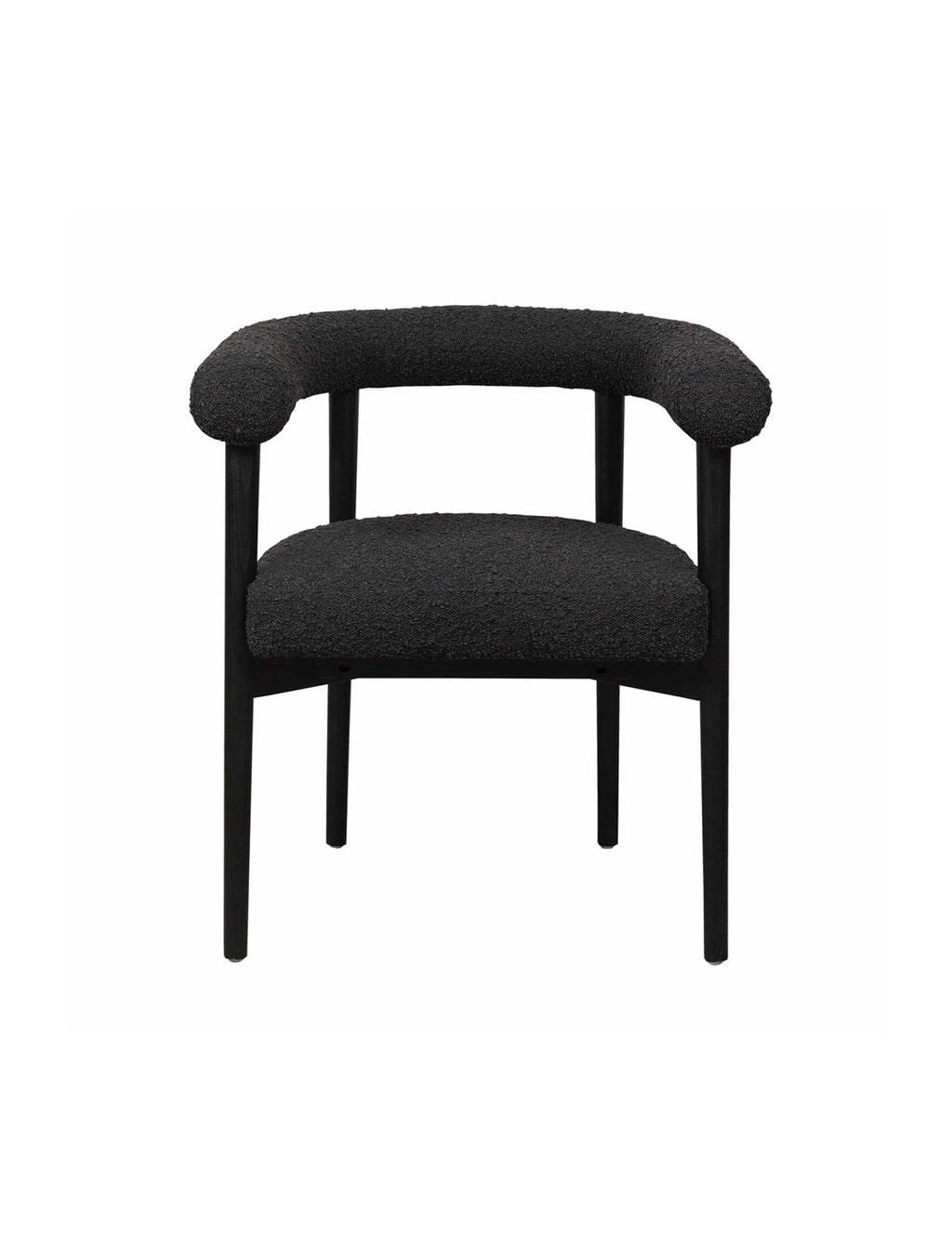 Almond Boucle Dining Chair