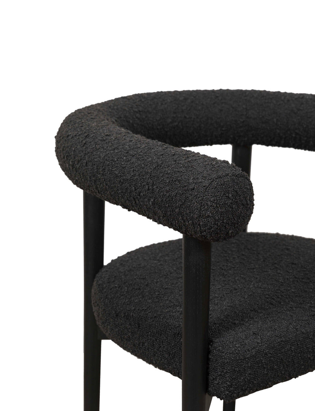 Almond Boucle Dining Chair