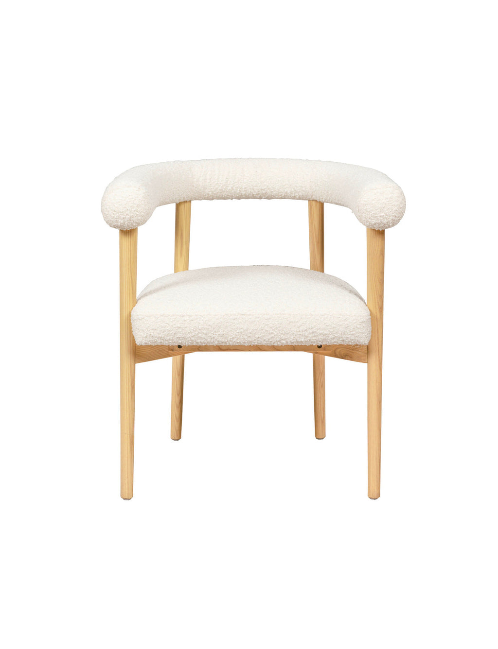 Almond Boucle Dining Chair
