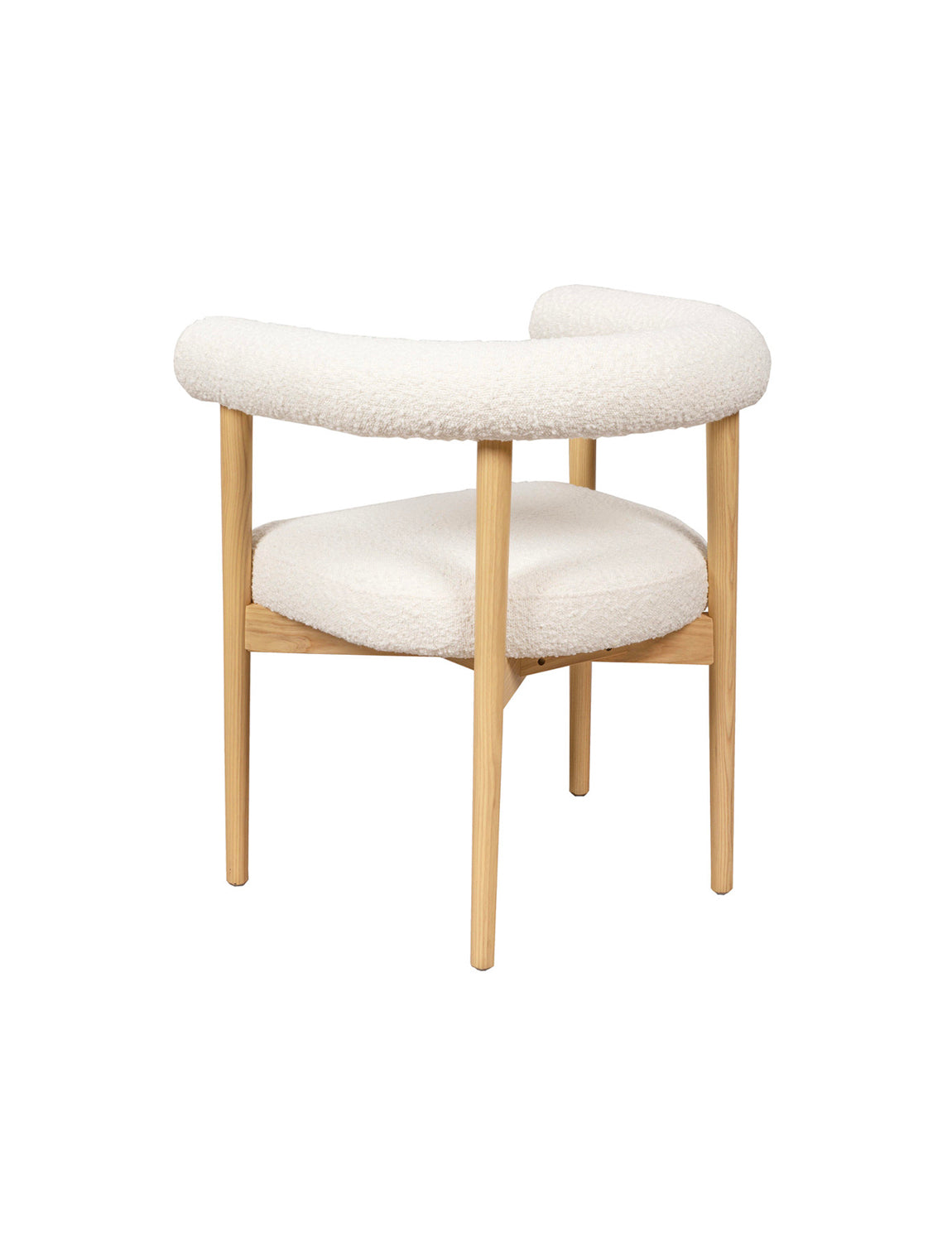 Almond Boucle Dining Chair