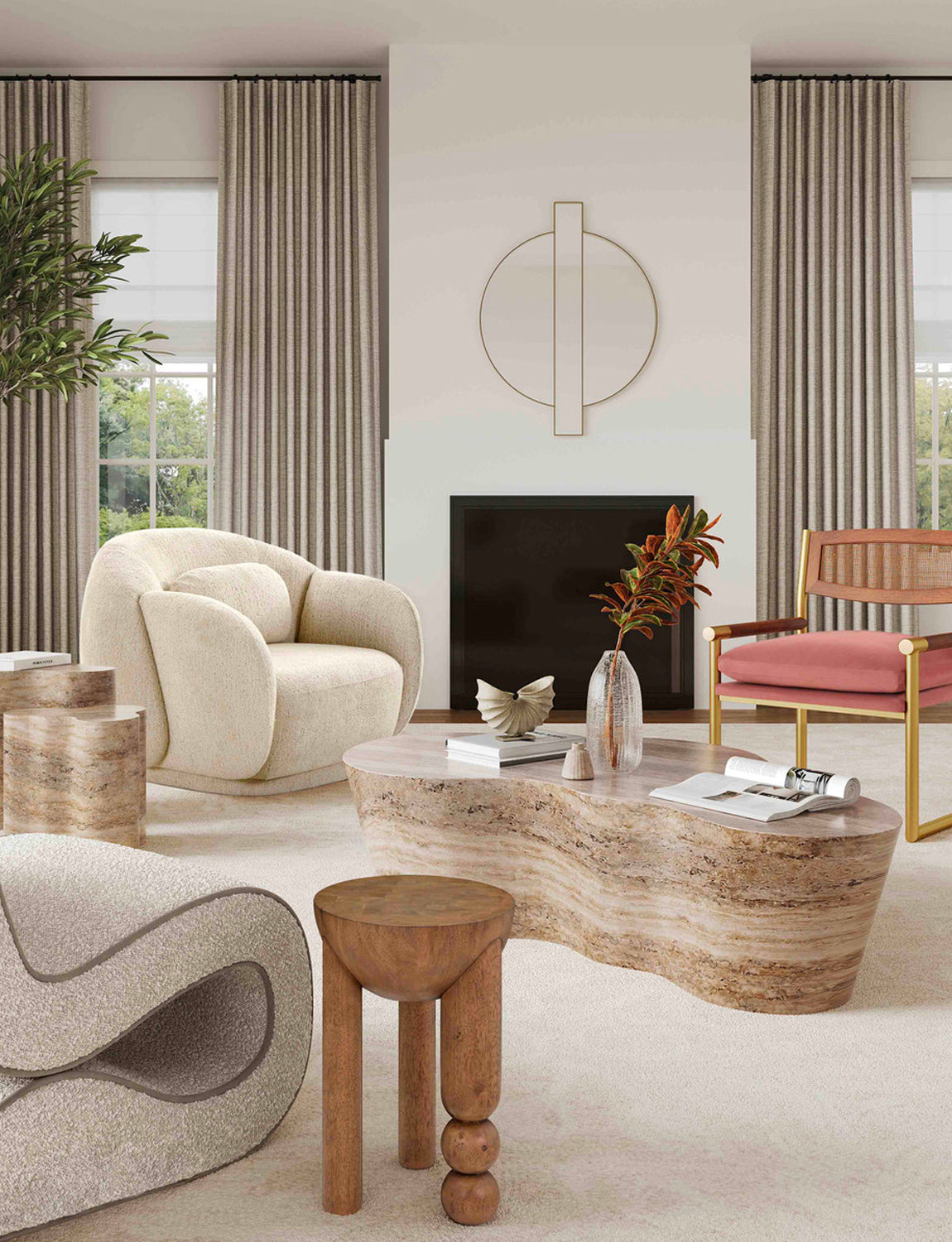 Arizona Travertine Coffee Table