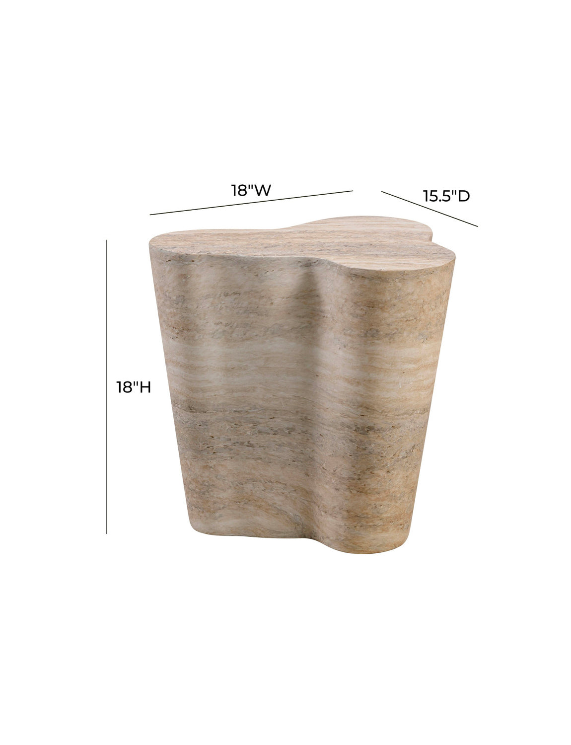 Arizona Travertine Side Table