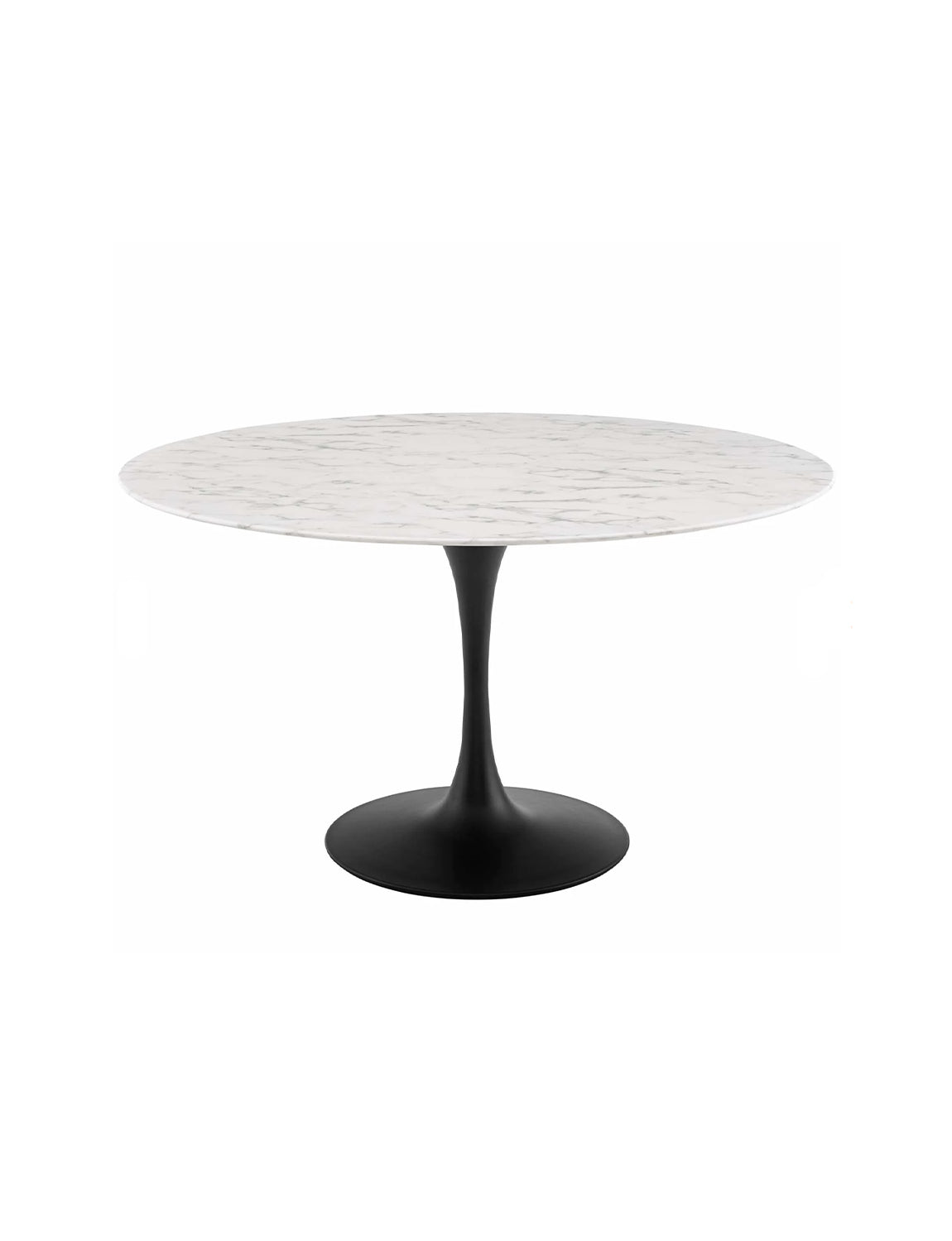 Lily Round Marble 60 Dining Table, black base