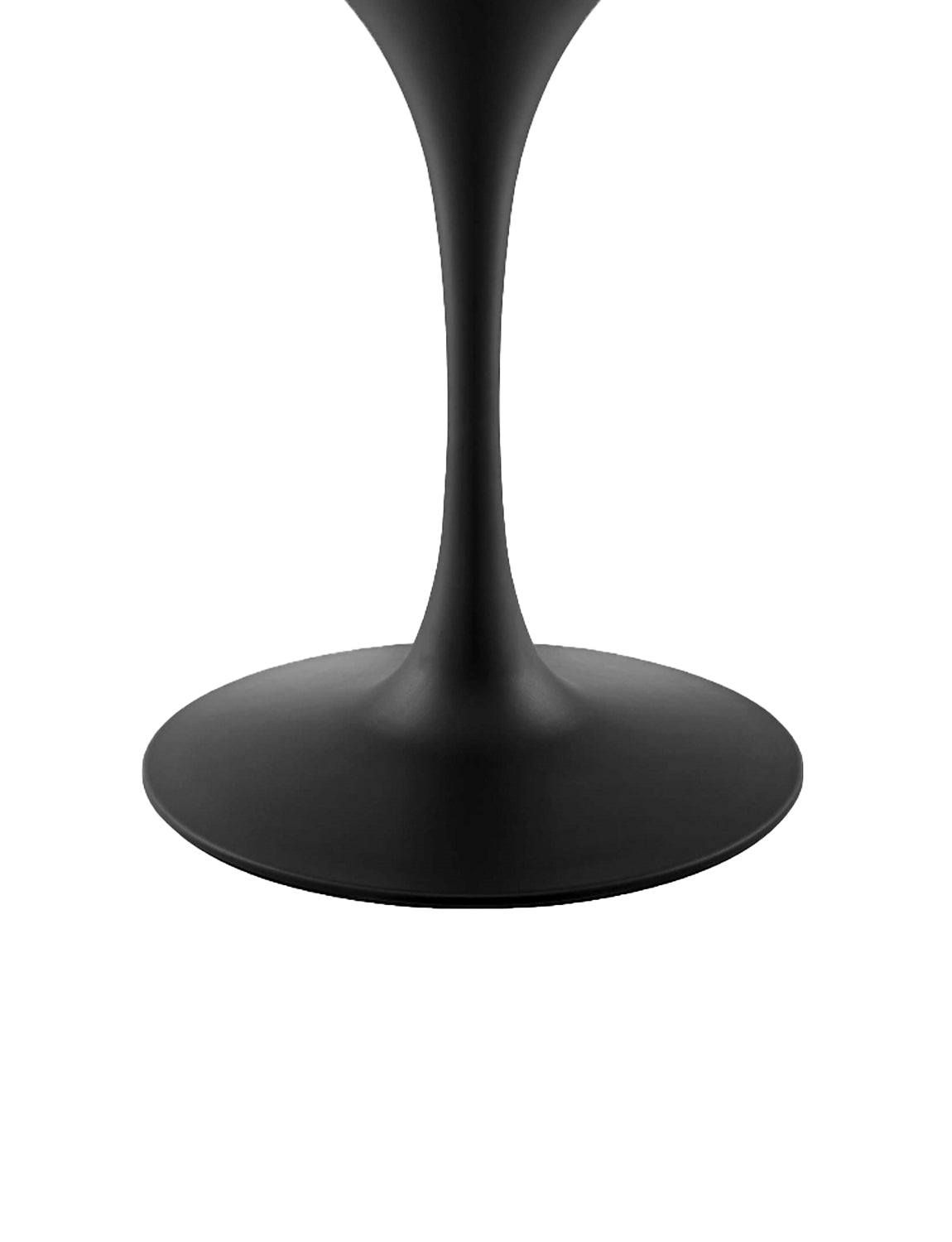 Lily Round Marble 60 Dining Table, black base