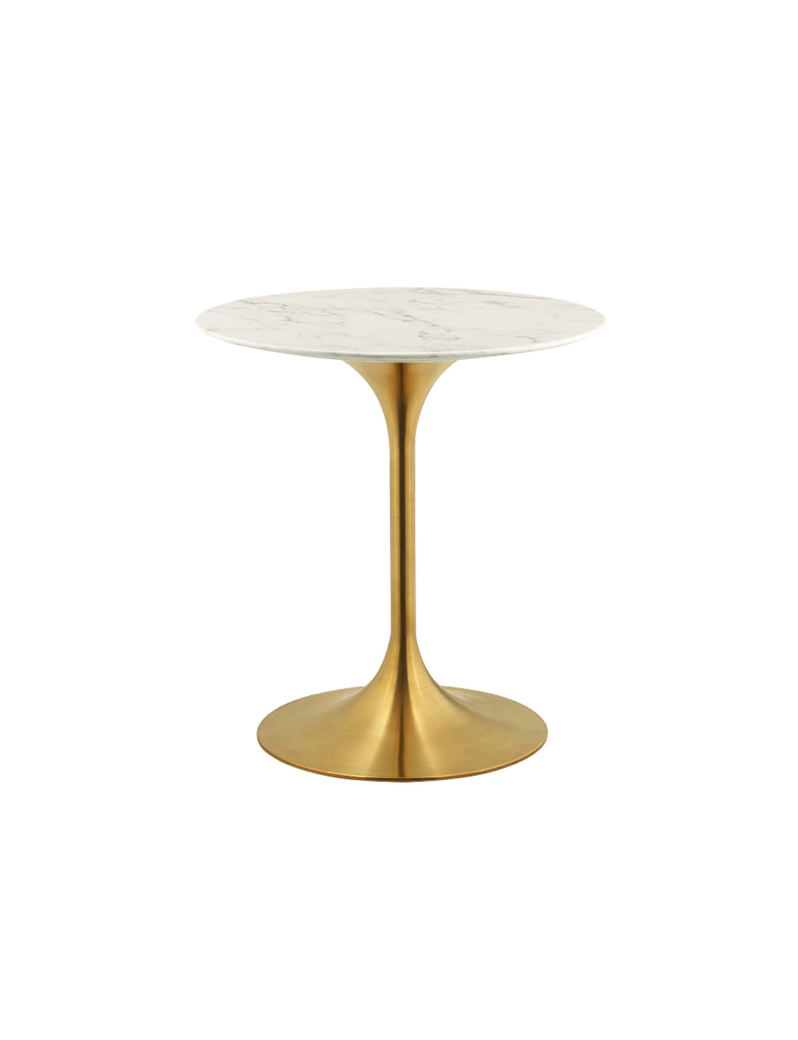Lily Round Marble 48 Dining Table, gold base