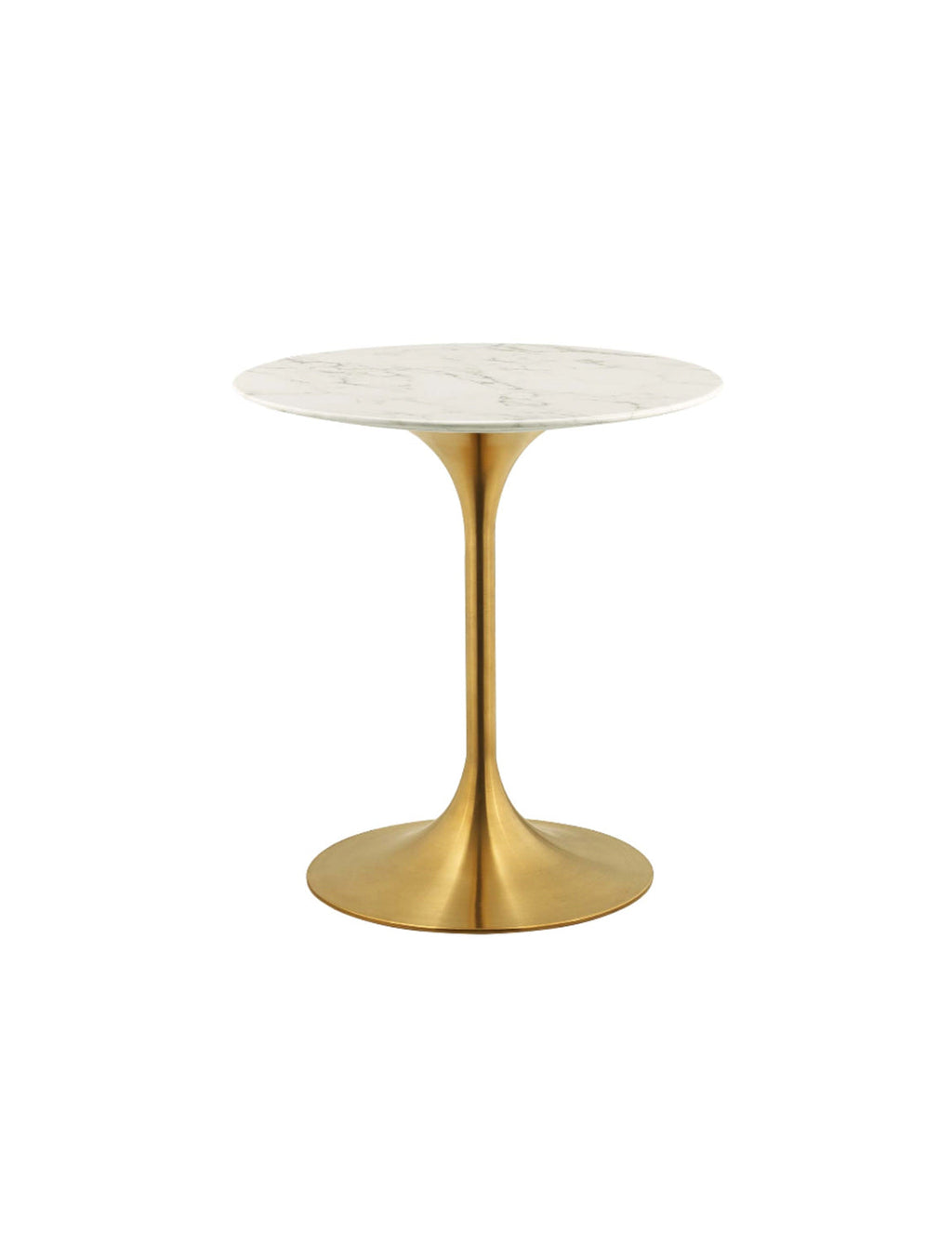 Lily Round Marble 36 Dining Table, gold base